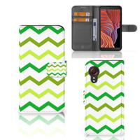 Samsung Galaxy Xcover 5 | Telefoon Hoesje | Zigzag Groen Samsung Galaxy Xcover 5 | Telefoon Hoesje | Zigzag Groen