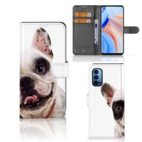 OPPO Reno 4 Pro 5G | Telefoonhoesje | Met pasjeshouder | Franse Bulldog