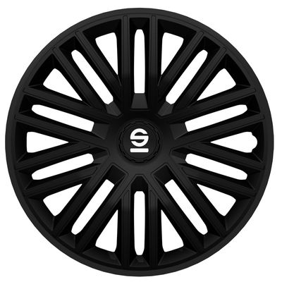 4-Delige Sparco Wieldoppenset Bergamo 16-inch zwart SP1685BK