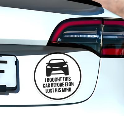 Tesla autosticker I bought this before Elon lost mind