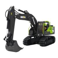 Huina 1/18 Graafmachine 2.4Ghz 13ch met gegoten graafbak - Groen/Zwart