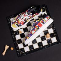 Mondrianic Sneakers Lureaux - Handgemaakte Nette Schoenen Voor Heren Mondrianic Sneakers Lureaux - Handgemaakte Nette Schoenen Voor Heren