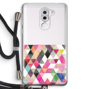 Gekleurde driehoekjes: Honor 6X Transparant Hoesje met koord