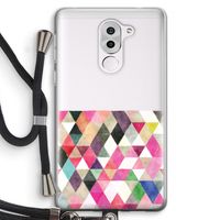 Gekleurde driehoekjes: Honor 6X Transparant Hoesje met koord