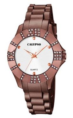 Horlogeband Calypso K5649-D / K5649-E Rubber Bruin