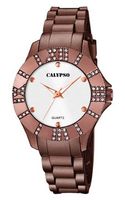 Horlogeband Calypso K5649-D / K5649-E Rubber Bruin
