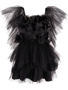 Loulou robe courte en tulle - Noir