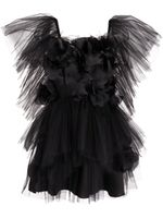 Loulou robe courte en tulle - Noir - thumbnail