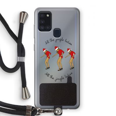 Jingle Ladies: Samsung Galaxy A21s Transparant Hoesje met koord
