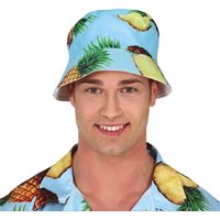 Guirca Verkleed hoedje voor Tropical Hawaii party - zomers fruit print - volwassenen - Carnaval   - - thumbnail