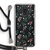 Small white flowers: Samsung Galaxy J8 (2018) Transparant Hoesje met koord