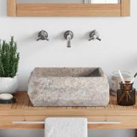 Gootsteen 30x30x13 cm marmer grijs