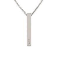 Bar ketting met naam - Zilver