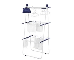 LEIFHEIT Tower 200 Deluxe Staand droogrek Blauw, Wit