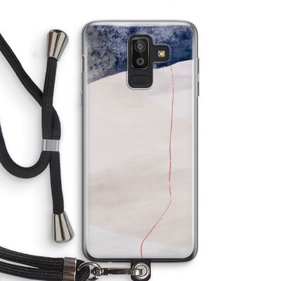 Stone White: Samsung Galaxy J8 (2018) Transparant Hoesje met koord