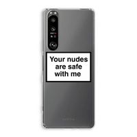 Safe with me: Sony Xperia 1 III Transparant Hoesje