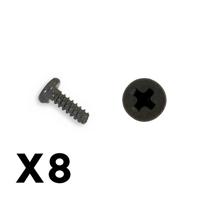 FTX - Outback Mini 3,0 Round Self Tapping Screw 2X6 (8Pc) (FTX8922) - thumbnail
