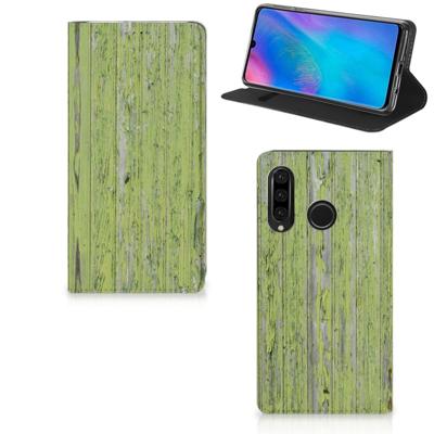 Huawei P30 Lite New Edition Book | Wallet Case | Green Wood