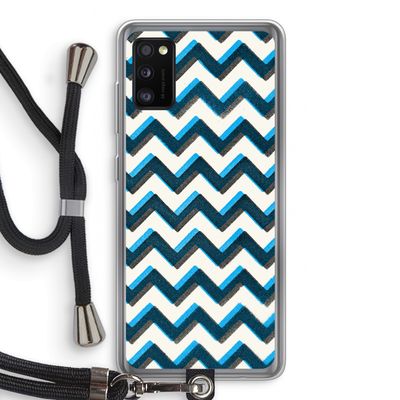 Onderbroken lijn: Samsung Galaxy A41 Transparant Hoesje met koord