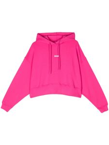 MSGM hoodie en coton à logo imprimé - Rose