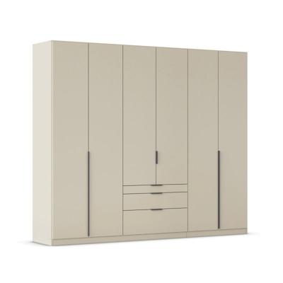 Kledingkast Abbey B270xH229 Champagne, 6 deuren, 3 laden incl, 4 legplanken en 3 roedes