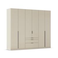 Kledingkast Abbey B270xH229 Champagne, 6 deuren, 3 laden incl, 4 legplanken en 3 roedes