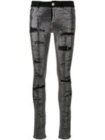 Philipp Plein jean skinny à ornements en cristal - Noir