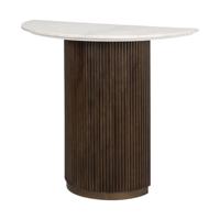 Richmond Sidetable Mayfield Marmer en Mangohout, 90cm - Bruin - thumbnail