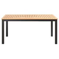 Le Sud dining loungetafel Ardeche - naturel/zwart - 140x65x80 cm - Leen Bakker