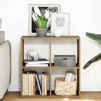 Kamerscherm / boekenkast 69,5x29x69,5 cm hout artisanaal eiken