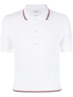 Thom Browne polo à bande RWB - Blanc - thumbnail