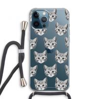 Kitten: iPhone 12 Pro Transparant Hoesje met koord