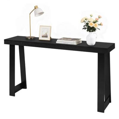 VEVOR Consoletafel, bijzettafel achter de bank (140 x 30,5 x 81 cm / L x B x H), rechthoekige bijzettafel van meerlaags plaatmateriaal voor hal, slaapkamer, woonkamer, entree, moderne zwarte haltafel
