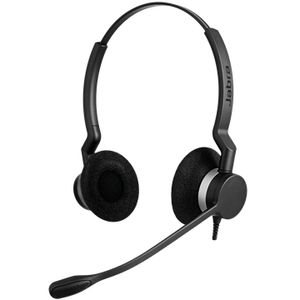 Jabra BIZ 2300 QD Duo Headset Bedraad Hoofdband Kantoor/callcenter Zwart, Zilver