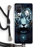 Darkness Tiger: Samsung Galaxy A71 Transparant Hoesje met koord