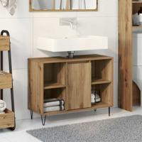 Badkamerkast met plank artisanaal eikenkleurig 80 x 33 x 60 cm