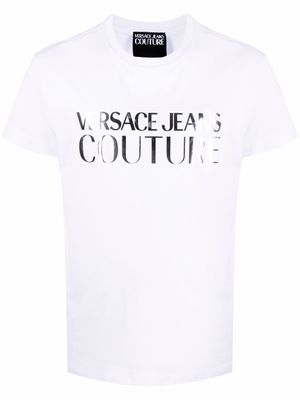 Versace Jeans Couture t-shirt en coton à patch logo - Blanc