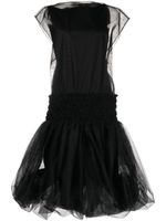 Molly Goddard robe mi-longue en tulle - Noir