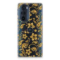 Motorola Edge 30 Pro | TPU Case | Gouden Bloemen