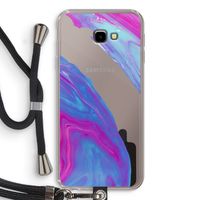 Zweverige regenboog: Samsung Galaxy J4 Plus Transparant Hoesje met koord