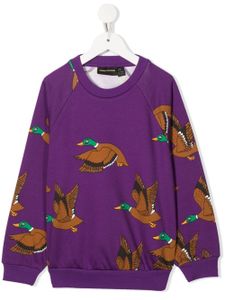 Mini Rodini sweat à imprimé canard en all-over - Violet