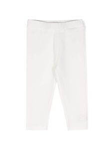 Moncler Enfant legging à motif monogrammé - Blanc