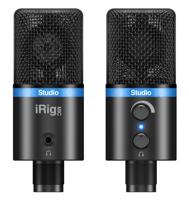 IK Multimedia IRIG MIC STUDIO BLACK USB-studiomicrofoon Zendmethode:Kabelgebonden Incl. klem, Voet, Metalen behuizing USB Kabelgebonden