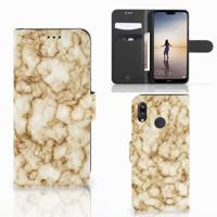 Huawei P20 Lite | Bookcase | Marmer Goud
