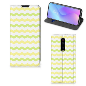 Xiaomi Redmi K20 Pro Hoesje met Magneet Waves Yellow