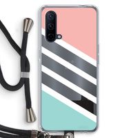 Strepen pastel: OnePlus Nord CE 5G Transparant Hoesje met koord