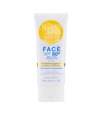 Bondi Sands Suncare Crème Sunscreen Lotion SPF 50+ Face Fragrance Free 75ml