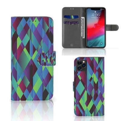 Apple iPhone 11 Pro Max | Book Case | Abstract Green Blue
