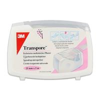 3M Transpore hechtpleister 5m x 25mm 1 Stuks