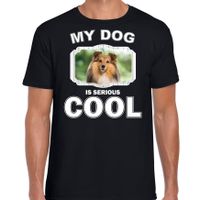 Honden liefhebber shirt Sheltie my dog is serious cool zwart voor heren 2XL  -